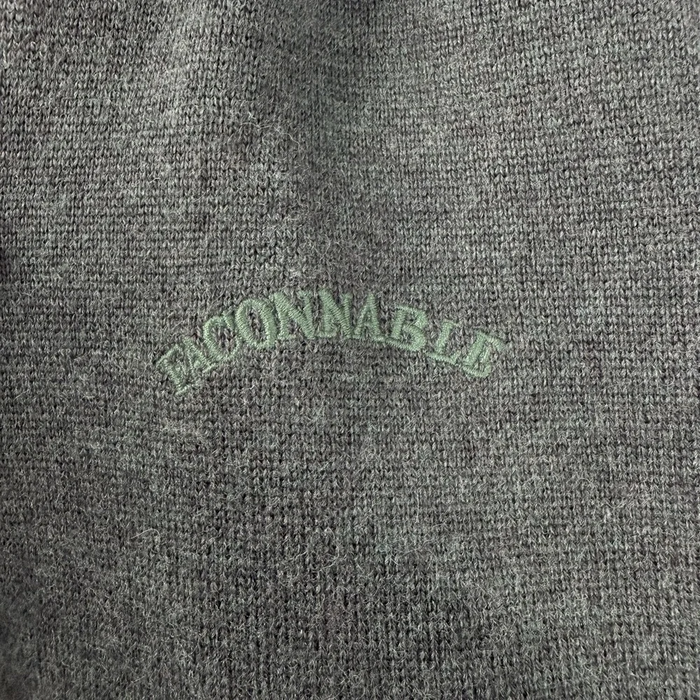 Faconnable Sweater Men's 100% Merino Wool Crew‎ Neck Preppy Jumper Pullover SZ-L